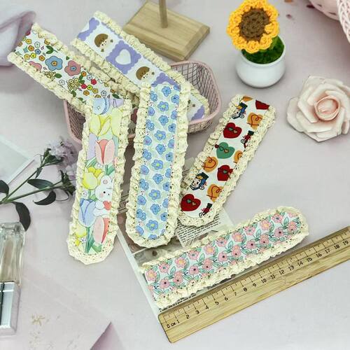 儿童宽边刘海贴女童前额碎发贴魔术贴女孩可爱发带发箍发饰头饰品 - 图1