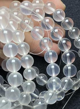 2026天然奶白晶水晶手链蓝月晶手串