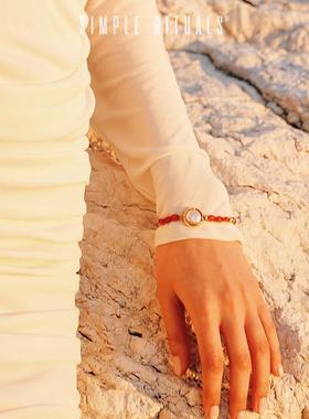 2026Simple Rituals红玛瑙巴洛克珍珠手錬复古小众轻奢25新款手串