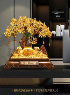 2026貔貅招财聚宝盆摆件客厅酒柜发财树聚财装饰品店铺收银柜台开