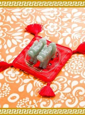 2026麦玲玲吉庆堂麒麟送子一对百子千孙图东陵玉卧室客厅添丁生子