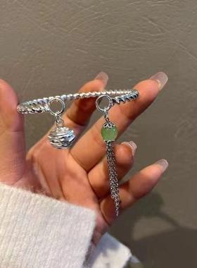 2026流苏铃铛手镯一步一响一步一想古风圆珠流苏铃铛手镯闺蜜情侣