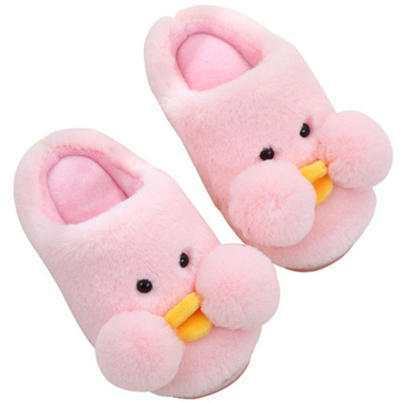 儿童宝宝棉拖鞋包跟1-3岁男女童秋冬室内软底防滑一家三口亲子鞋