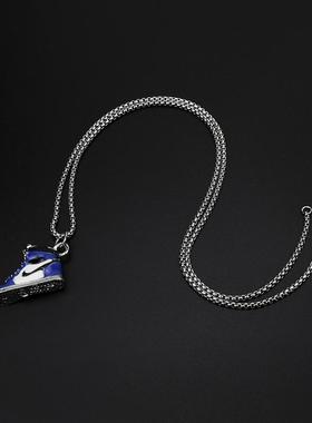 潮酷足球鞋项链男生朋克小众吊坠