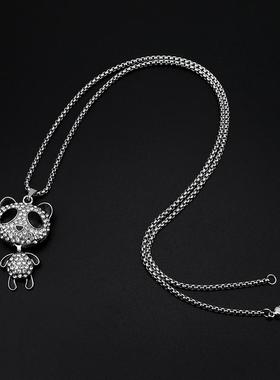 潮蹦迪项链女生可爱毛衣链装饰链