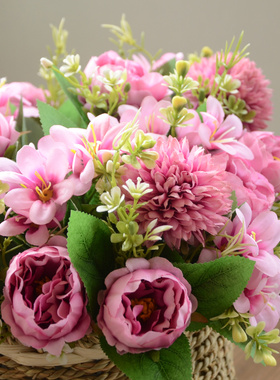 塑料花装饰花客厅插花餐桌花艺