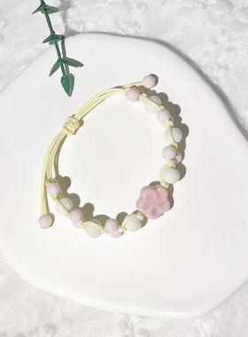 景德镇陶瓷手串星星手编绳新中式饰品陶瓷手链学生礼物摆摊饰品