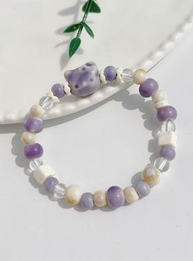 景德镇陶瓷手链陶瓷KT猫系列简约俏皮饰品学生情侣礼物陶瓷手串