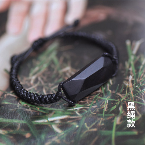 檀木手链男简约个性潮女小众可调节编织手绳学生情侣纪念刻字礼物 - 图1