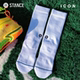 STANCE socks classic ICON ຖົງຕີນກິລາສີແຂງ ຖົງຕີນກາງ-calf socks summer wear-resistant deodorant socks cotton socks men and women socks white socks