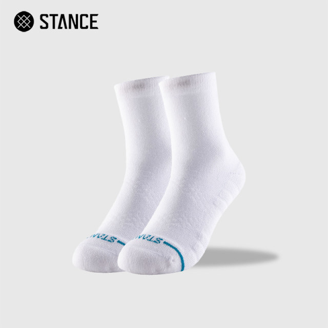 STANCE ຖົງຕີນທີ່ເປັນມິດກັບສິ່ງແວດລ້ອມ 2026 summer classic white socks cotton socks breathable breathable moisture-wicking socks men and women's socks