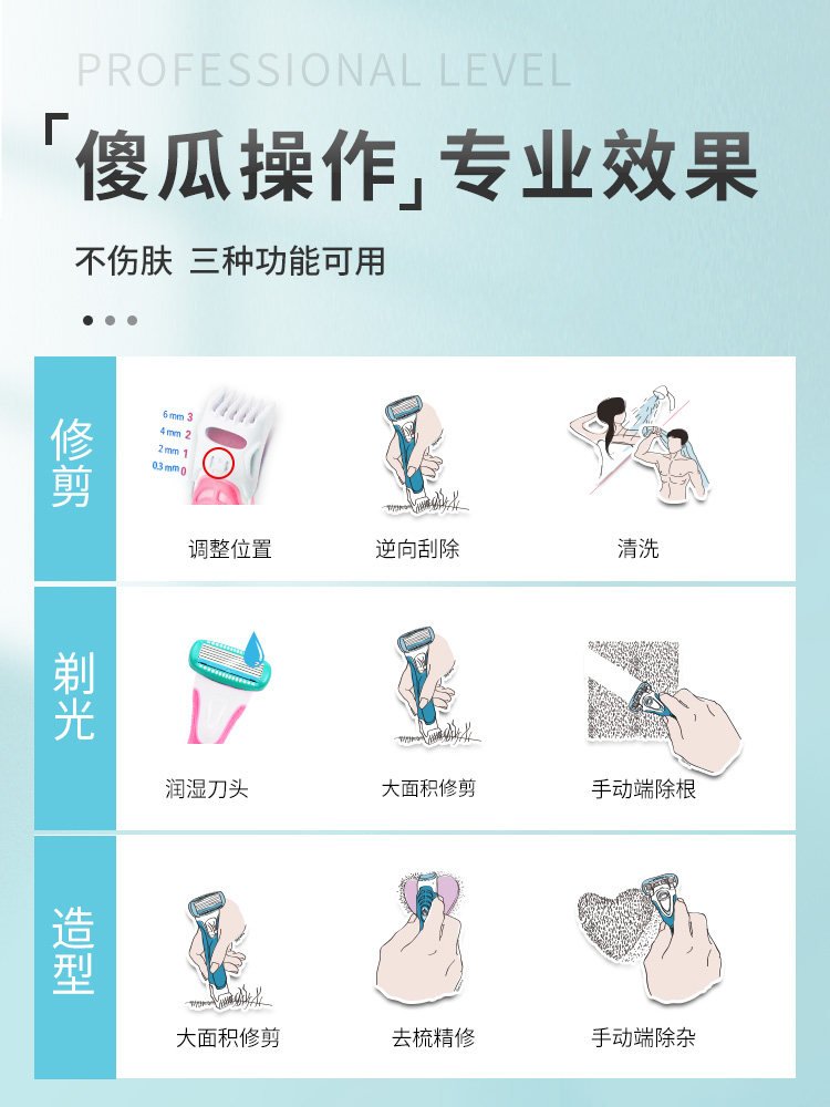 舒绮私处剃毛器私密女士脱毛刮毛刀 schick舒适龙瑞明新女士脱毛/剃毛器