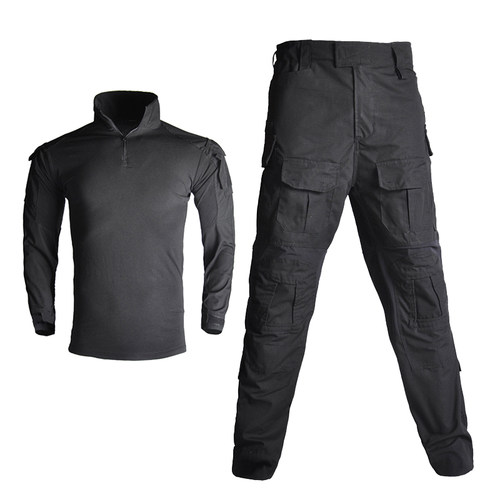 战狼同款春夏季户外长袖CP迷彩青蛙服男军训教官战术套装女CS耐磨 - 图1