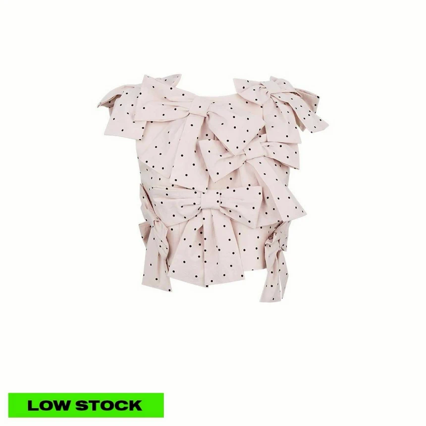 泰国潮牌  tohns 粉色多蝴蝶结波点美背短袖长裤,淘宝优惠券,粉丝福利购,淘宝优惠卷