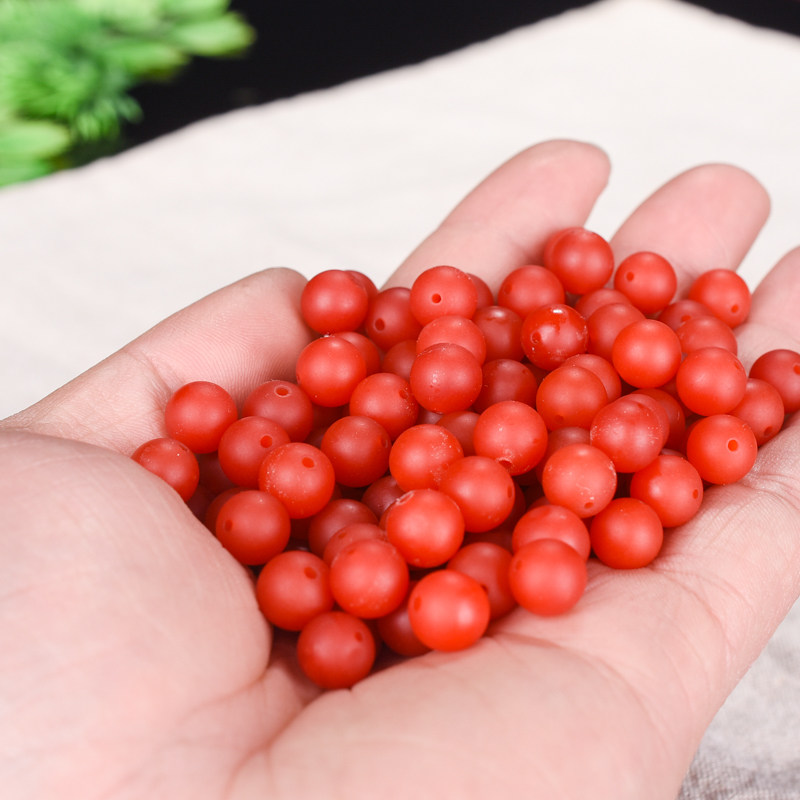 天然磨砂南红玛瑙散珠 保山红玛瑙珠子水晶手串珠子diy手工配,淘宝优惠券,粉丝福利购,淘宝优惠卷