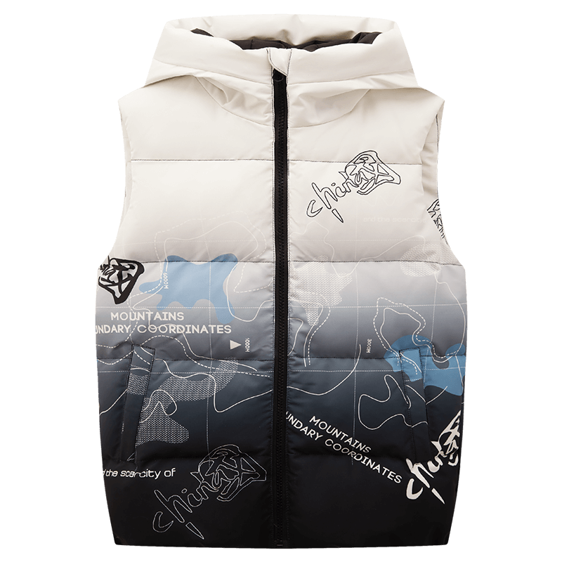雪中飞儿童羽绒马甲2025新款男童短款时尚印花中大童保暖背心外套,淘宝优惠券,粉丝福利购,淘宝优惠卷