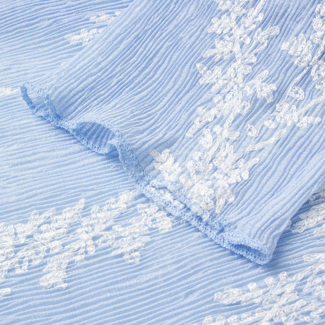 ແບບເຈົ້າເອງ! Summer embroidered ຄໍຮອບ lace top