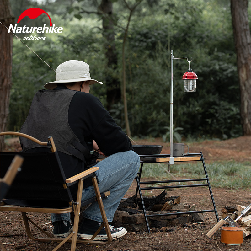 Naturehike挪客轻鸿折叠露营灯杆便携野营灯铝合金户外照明灯支架 - 图0