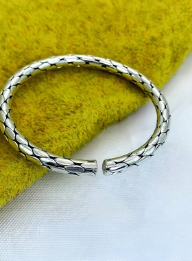 足银手镯999纯银复古男女款