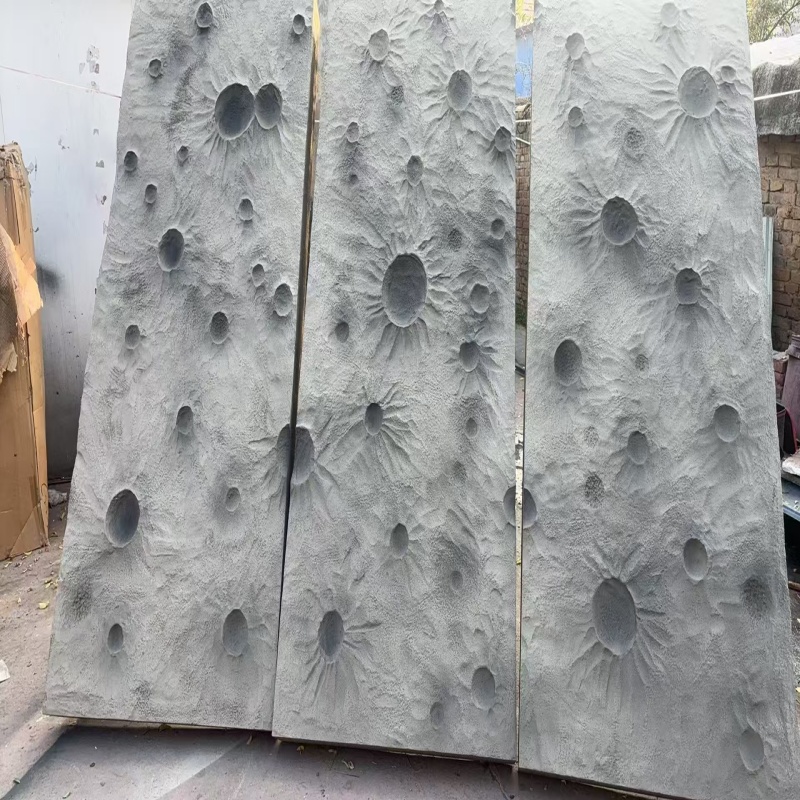 月球表面造景泡沫雕塑仿真地面展览月球地面定制酒店背景墙3D立体 - 图0