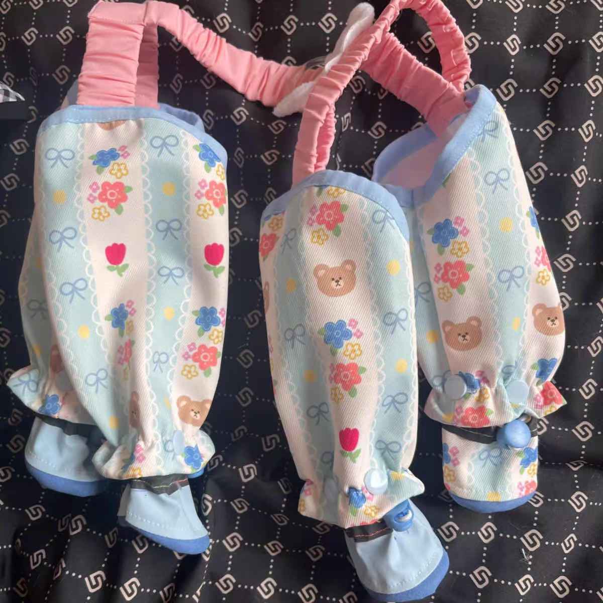 狗狗防尘裤遛弯裤春夏防脏防虫四脚裤含鞋子护腿小型犬四季衣服 - 图0