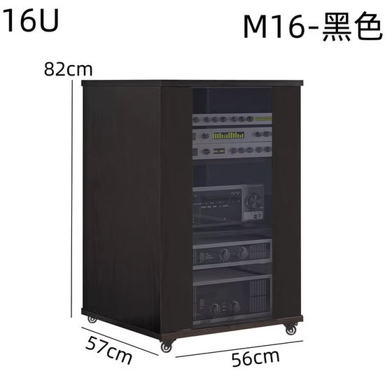 优标影音柜功放机柜影院器材设备专业音响功放机架带门KTV视听柜