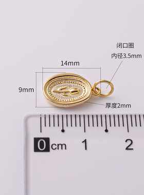 S925纯银镀金郁金香吊坠