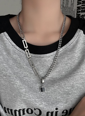 嘻哈项链女轻奢小众高级感毛衣链