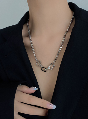 钛钢项链女生嘻哈轻奢小众高级感