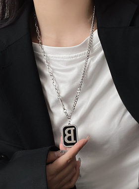 个性钛钢项链高街男士嘻哈风轻奢