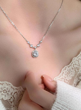 小方糖项链女纯银轻奢小众高级感2025新款999足银送女友生日礼物