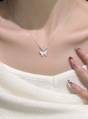 万人推荐新款纯银蝴蝶项链