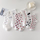 White ins rolled edge versatile spring and autumn breathable socks