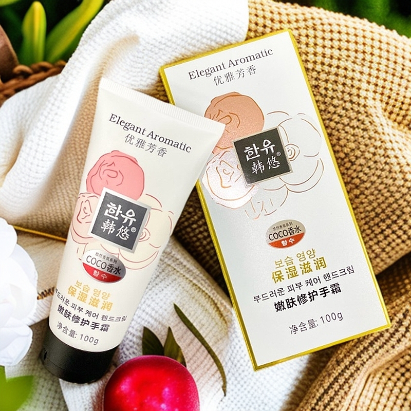韩国品牌韩悠补水保湿夏季清爽coco香水护手霜滋润嫩肤持久留香 - 图2