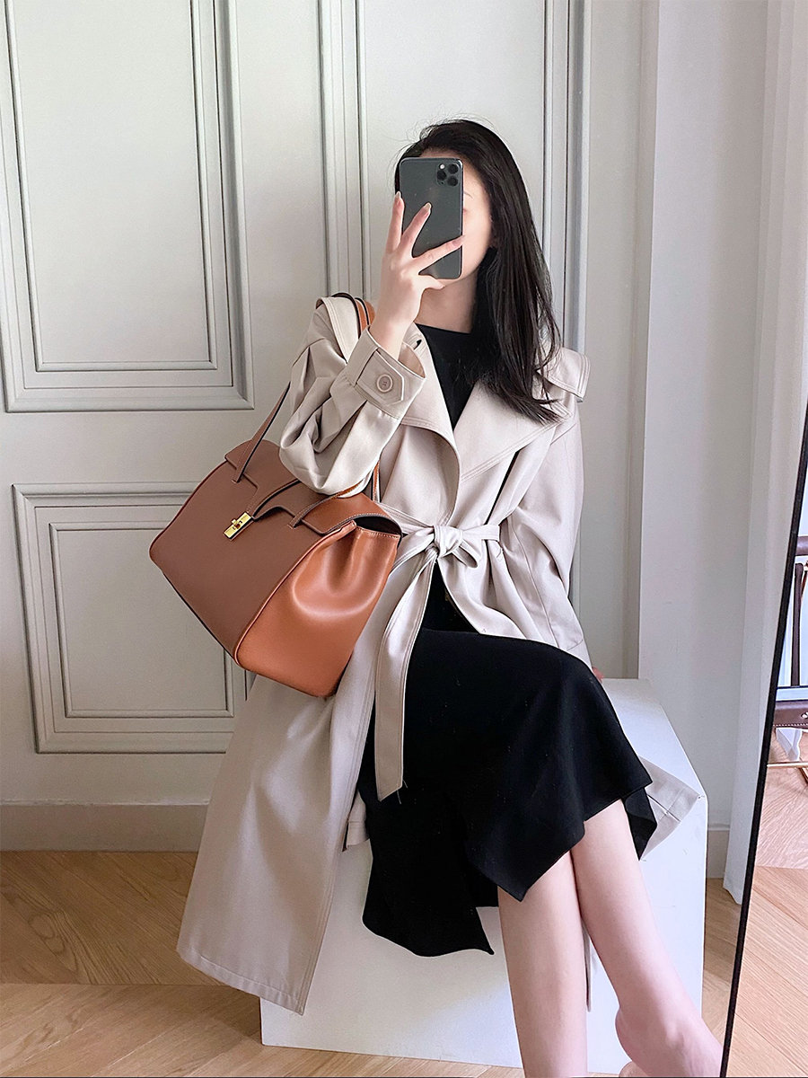 真皮soft16托特包包女高级感腋下包2025新款通勤大容量包包 - 图1