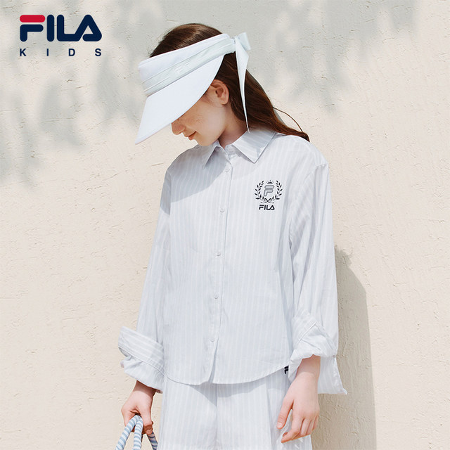FILA ເສື້ອຍືດແຂນຍາວ + ແສ່ວຫ້າຈຸດ