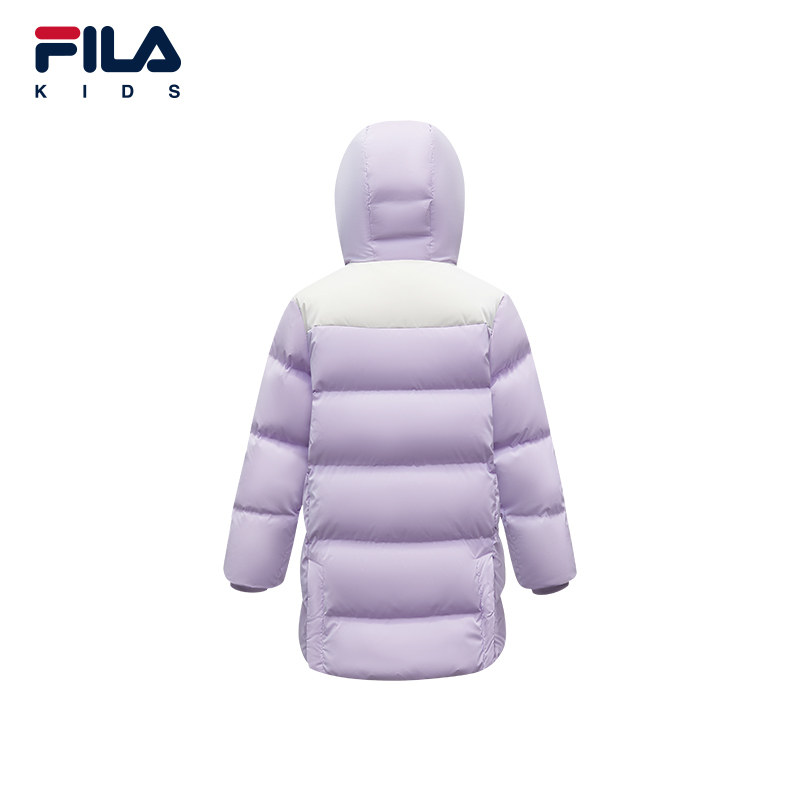 FILA斐乐儿童童装羽绒服2025年冬季新款女童小童休闲宽松长款外套