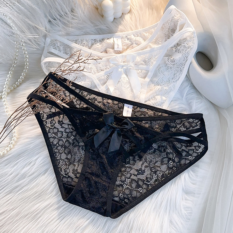 细带红内裤女棉裆透明蕾丝纯欲性感新款透气三角裤头短裤中腰提臀,淘宝优惠券,粉丝福利购,淘宝优惠卷