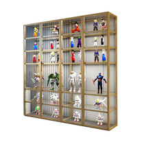 Custom transparent tempered glass door lockers Lehigh display cabinet Home Cartoon Model Statue Display Hands cabinet