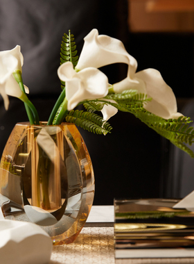 琉璃花瓶花艺纸巾盒托盘套装组合