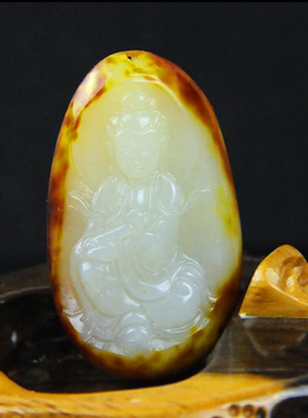籽料观音男士玉吊坠