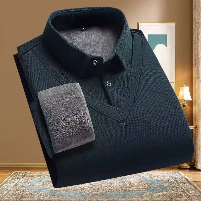 秋冬保暖内衣上衣假两件中老年爸爸休闲外套加绒加厚长袖针织衫男,淘宝优惠券,粉丝福利购,淘宝优惠卷