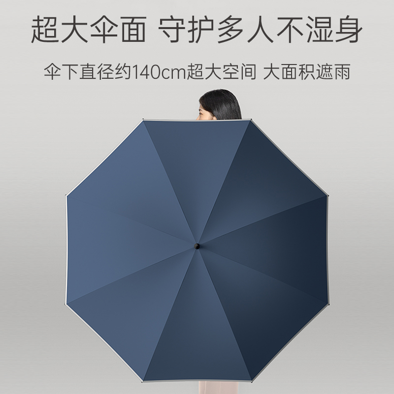 左都自动长柄雨伞双人超大号双层加固加厚结实男士抗风暴雨专用伞