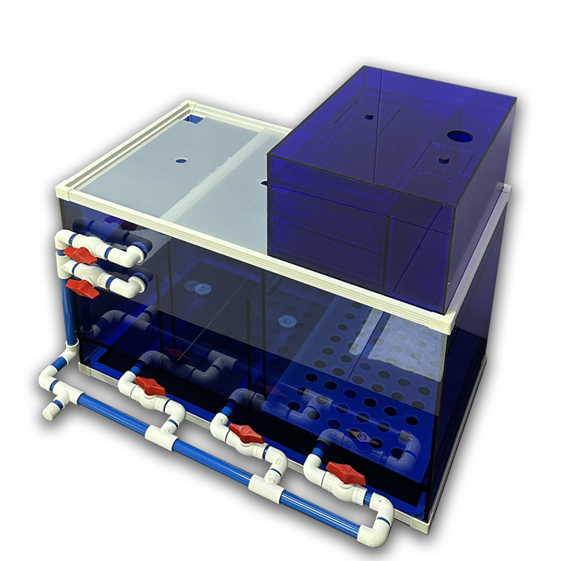 X1系列鱼缸底滤蓝玻强排沉淀一体式干湿分离盒抽屉免换水定制定做 - 图0