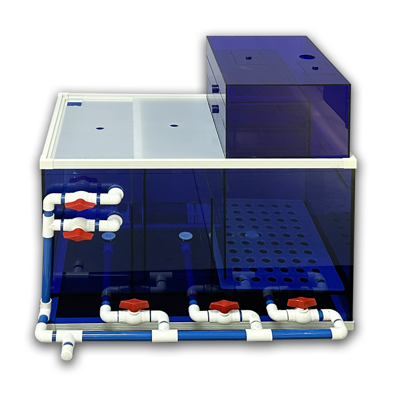 X1系列鱼缸底滤蓝玻强排沉淀一体式干湿分离盒抽屉免换水定制定做 - 图1