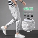 Мужские летние тонкие штаны, спортивные хлопковые повседневные брюки для отдыха, свободный крой, осенние