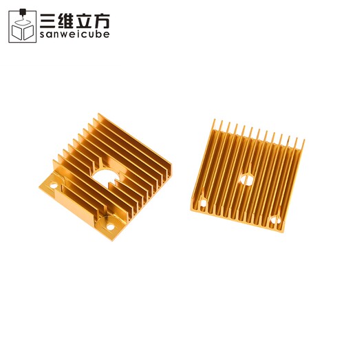 3D打印机配件 MK7/8 金色散热片 40*40*11 Makerbot散热片 - 图1