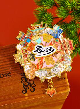 沙可旋转金箱属箱贴城市冰景区文创纪SY-88念品创意冰长磁吸贴新
