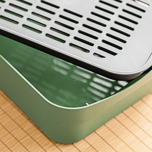 Embedded tea tray, household small portable travel dry bubble tray, fashionable and simple drain tea table tray, tea cup tray