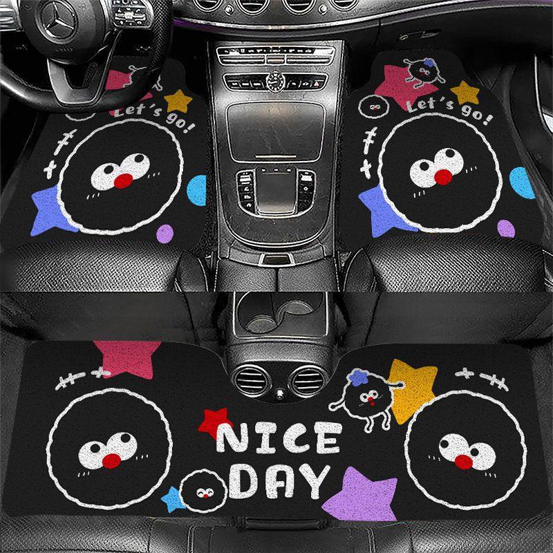 新款卡通丝圈垫汽车脚垫地毯式耐脏防滑车用保护垫通用脚垫子加厚,淘宝优惠券,粉丝福利购,淘宝优惠卷